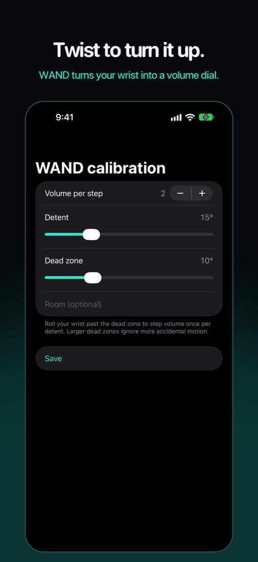 iPhone: WAND turns your wrist into a volume dial